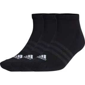 adidas Cushioned (3 Pack) Low Cut Training Socks - Black