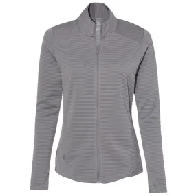 adidas Women's Grey Three Textured Full-Zip Jacket