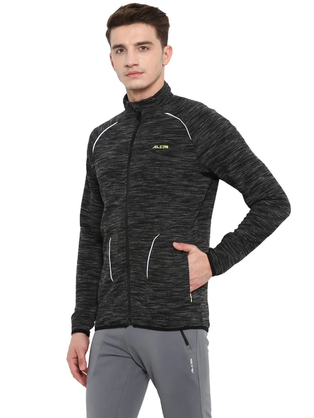 Alcis Men Black Solid Sporty Jacket