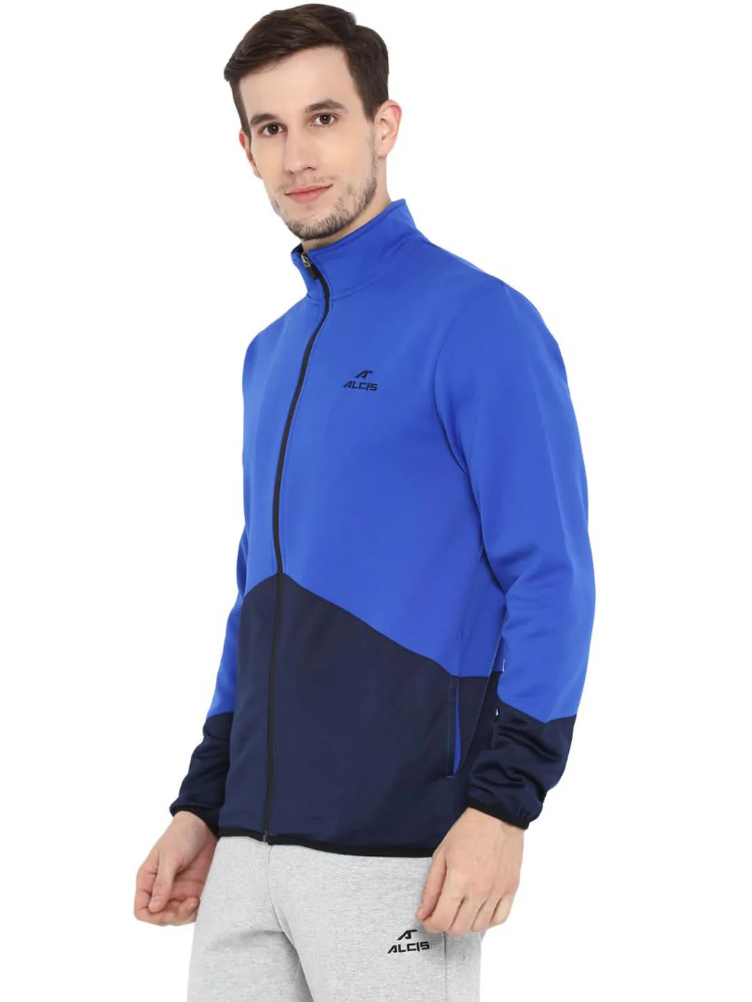 Alcis Men Blue Colourblocked Lightweight Sporty Jacket