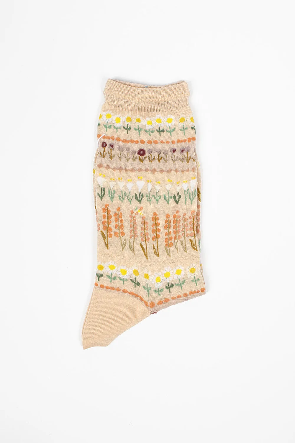 AM-763 Floret Terrace Socks Peach