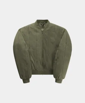 Army Green Rasal Bomber Jacket