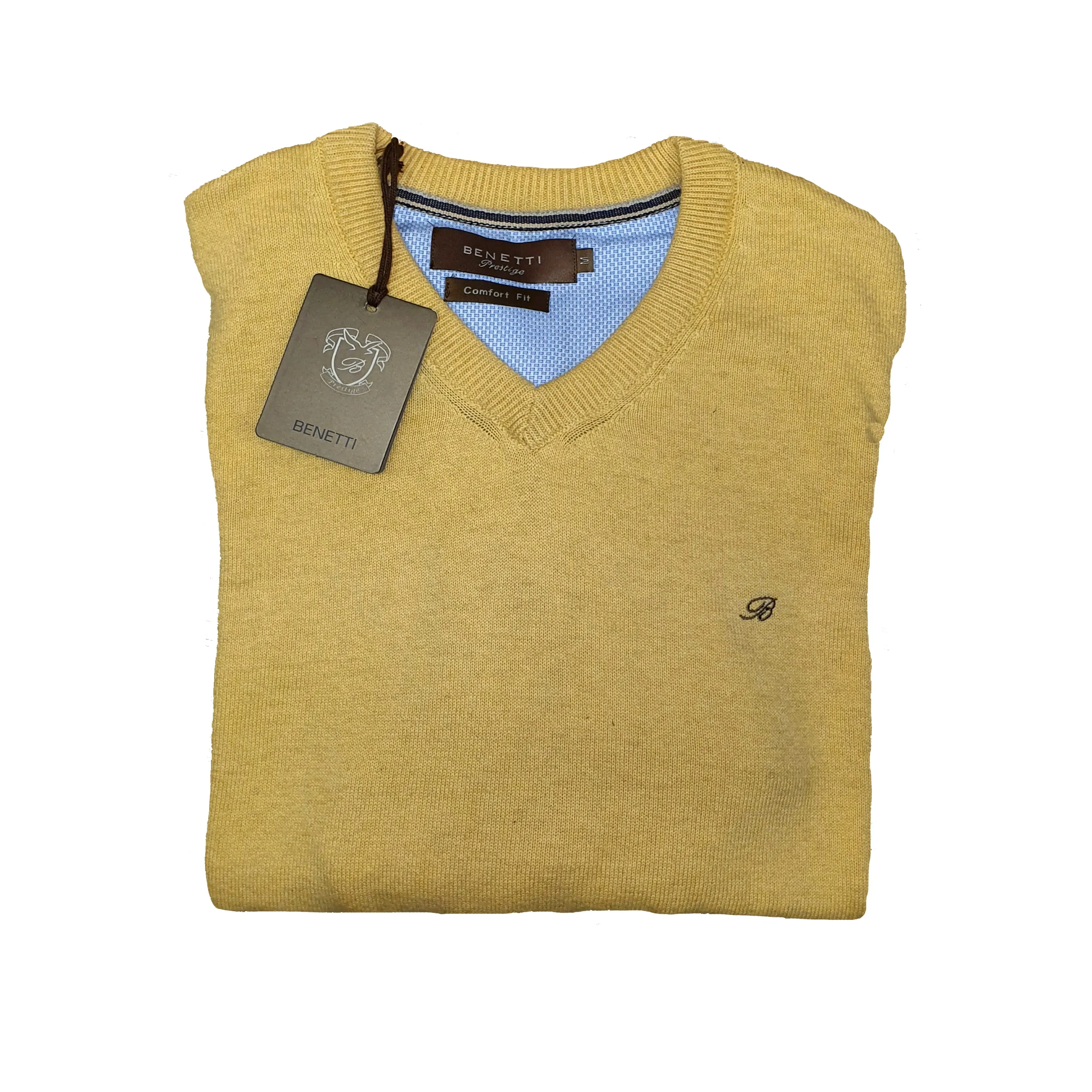 Benetti 100% Cotton Knitwear - Yellow