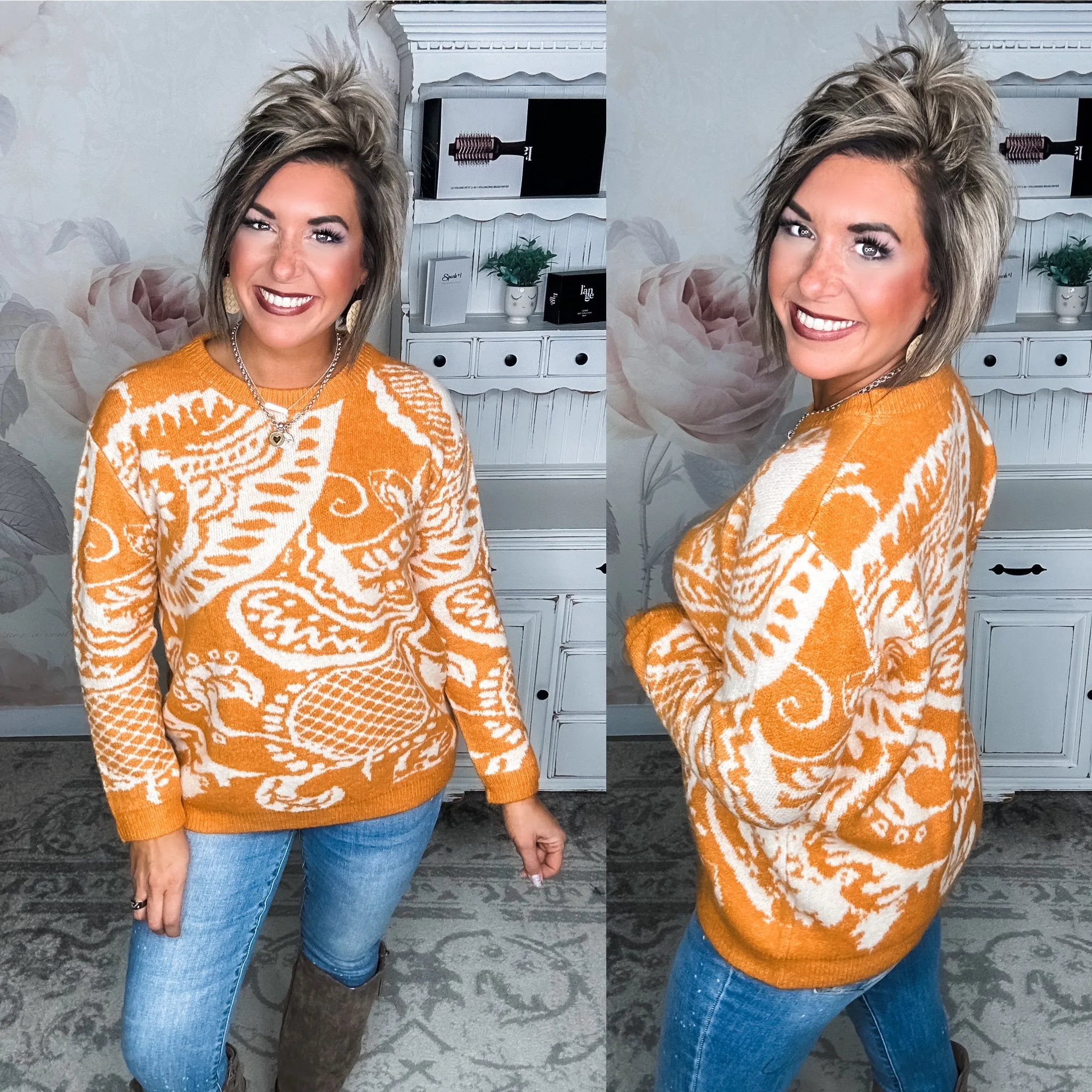 By Your Side Paisley Sweater