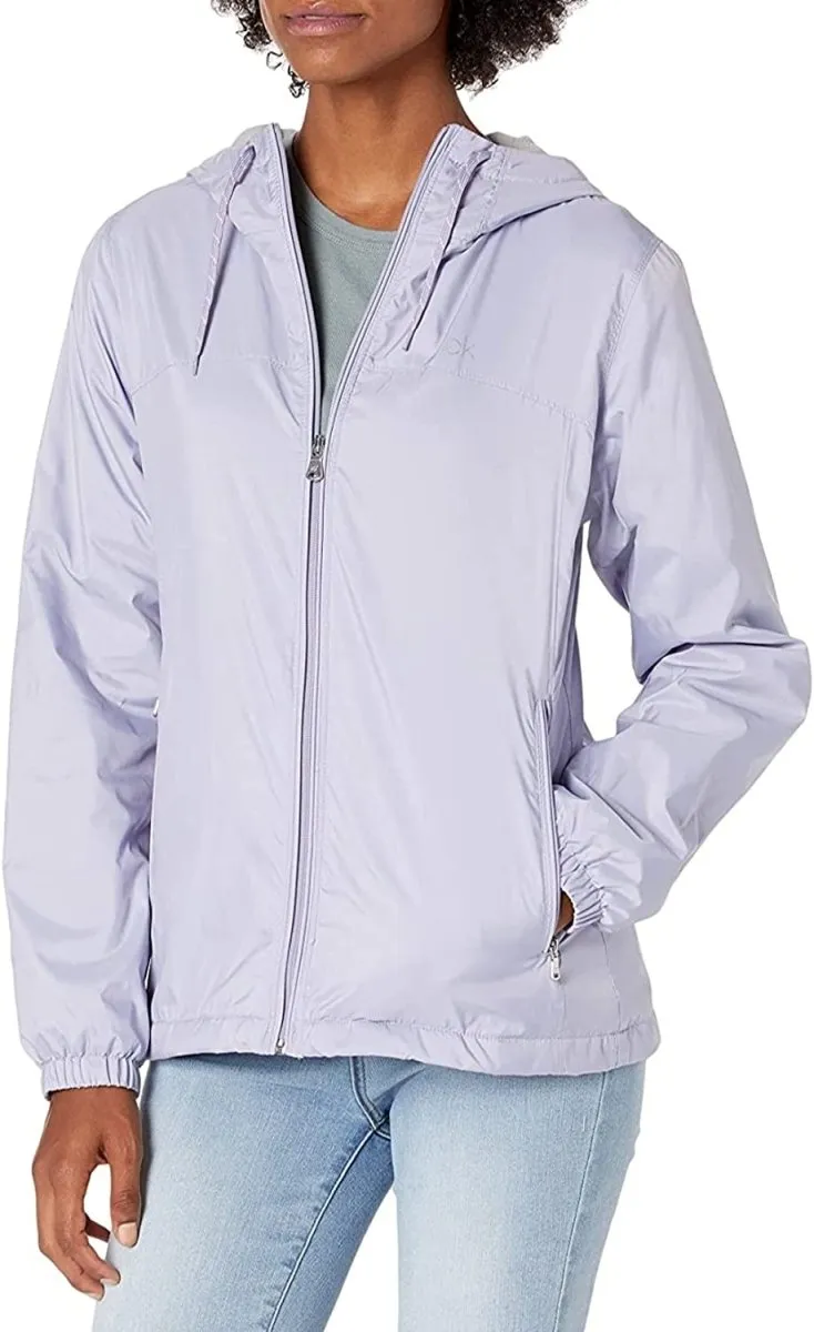 Calvin Klein Women's Zip Front Hooded Windbreaker