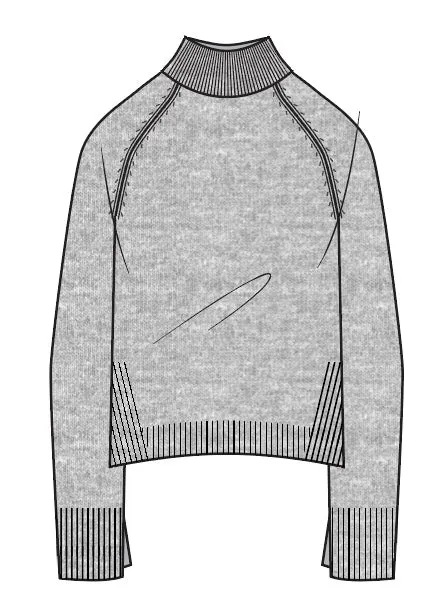 Cashmere Mock Neck Pullover