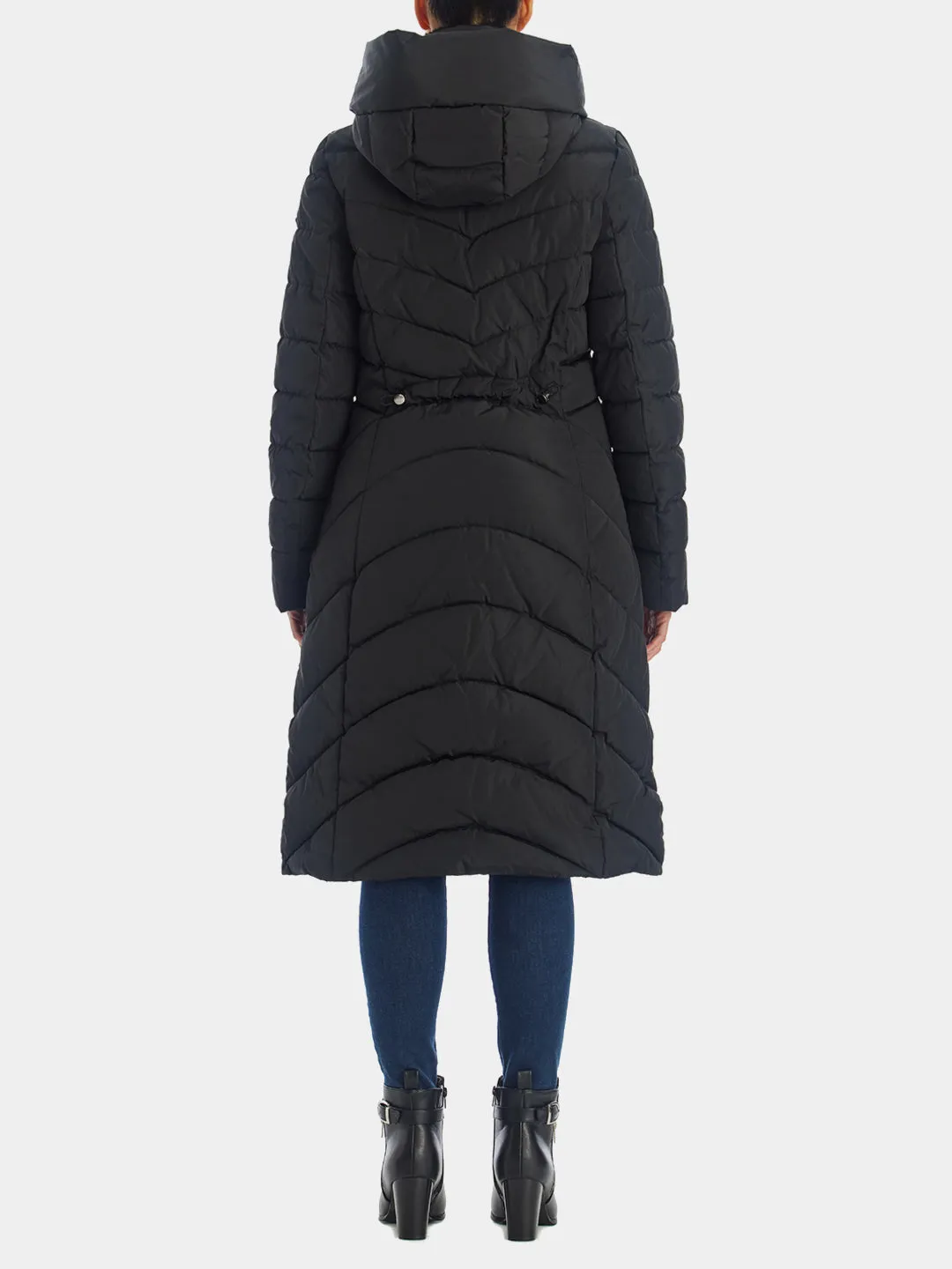 Cinched Back Puffer Coat