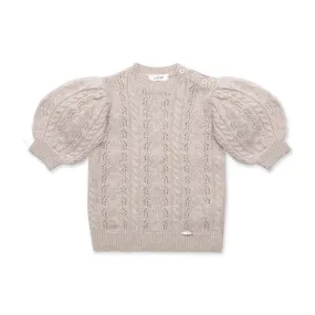 Claire Cashmere puff sleeves sweater