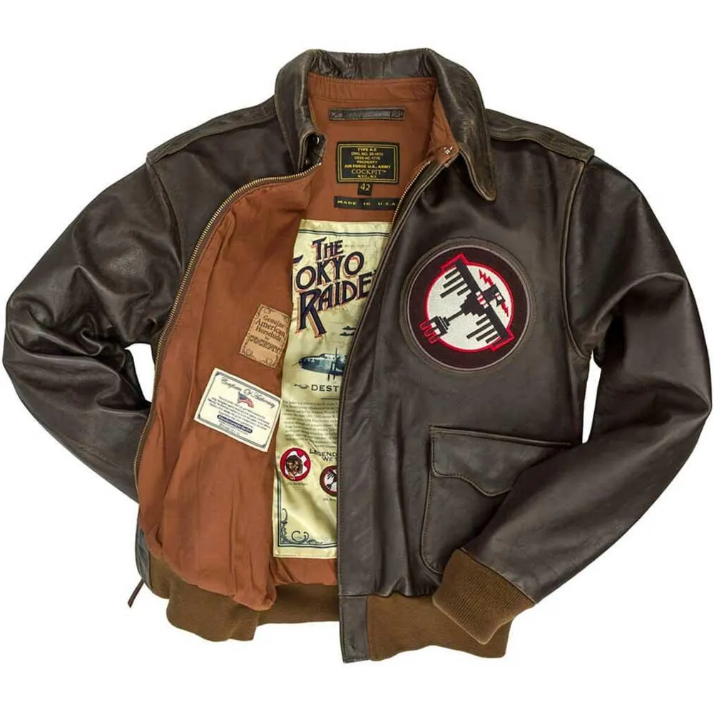 Cockpit USA Mens Tokyo Raiders Horsehide A-2 Flight Jacket