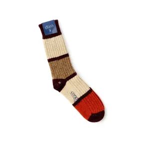 Corgi Colour Block Donegal Wool Socks : Port