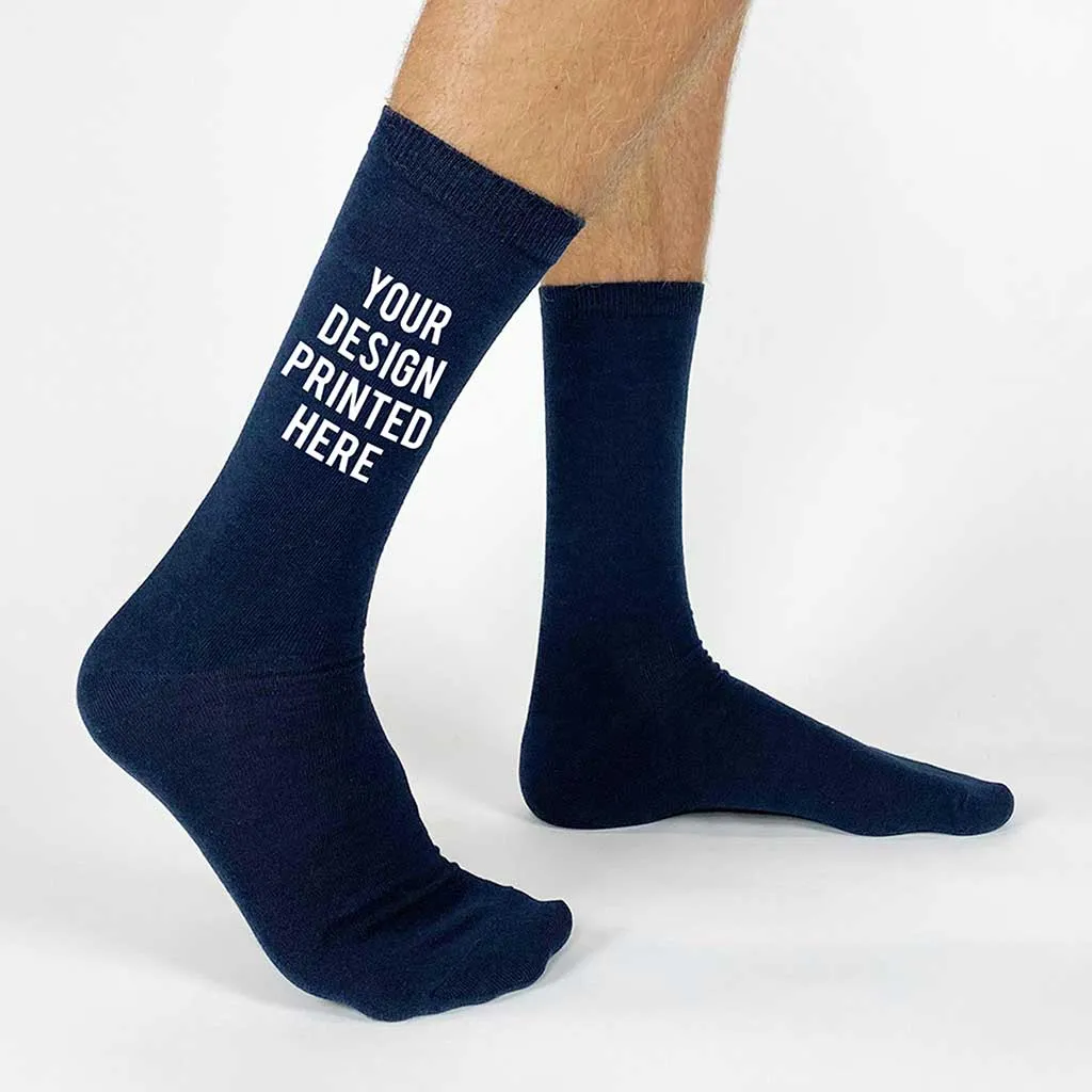 Create Your Own Custom Design Flat Knit Crew Socks - Medium