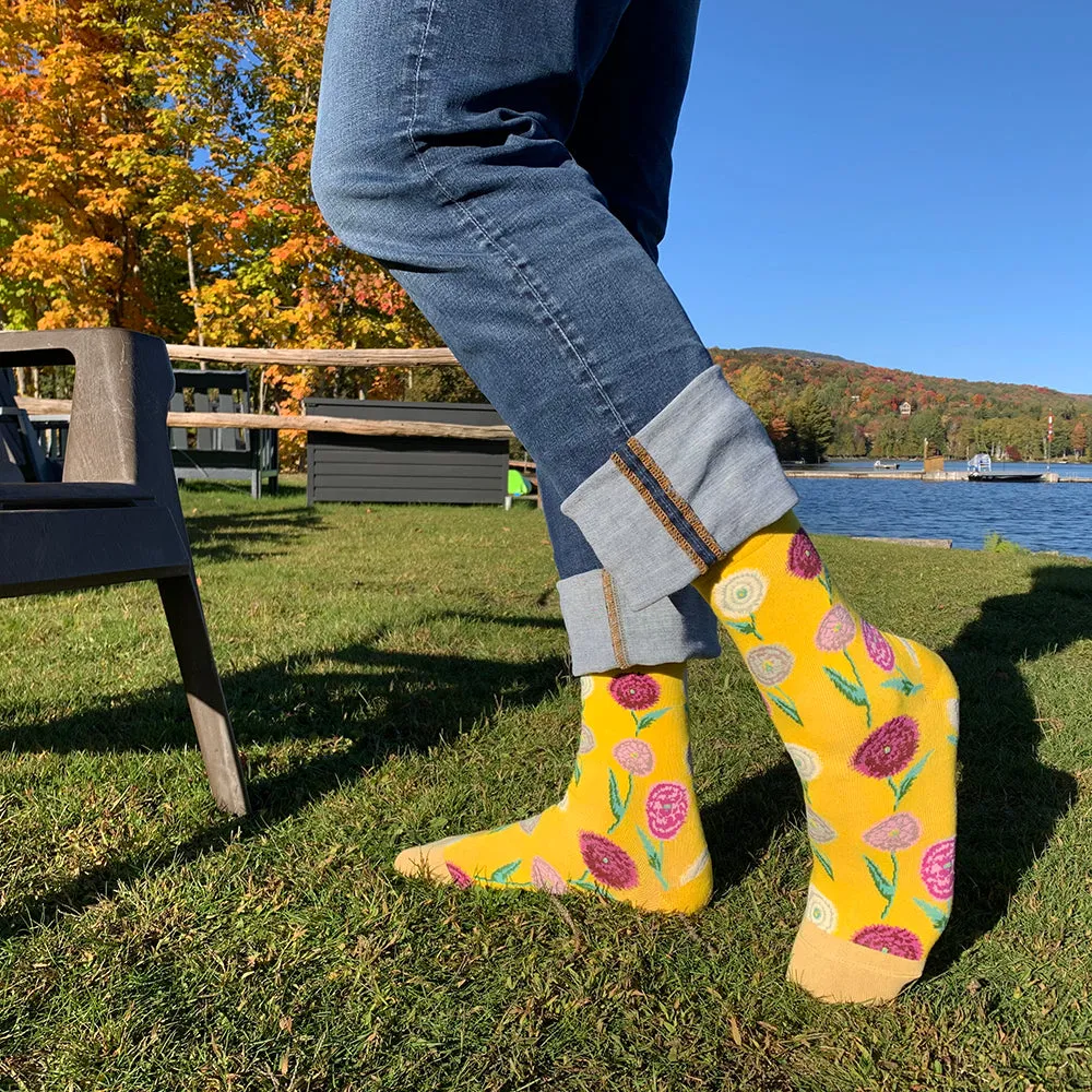 Crew Socks | Funky Socks - Chrysanthemum