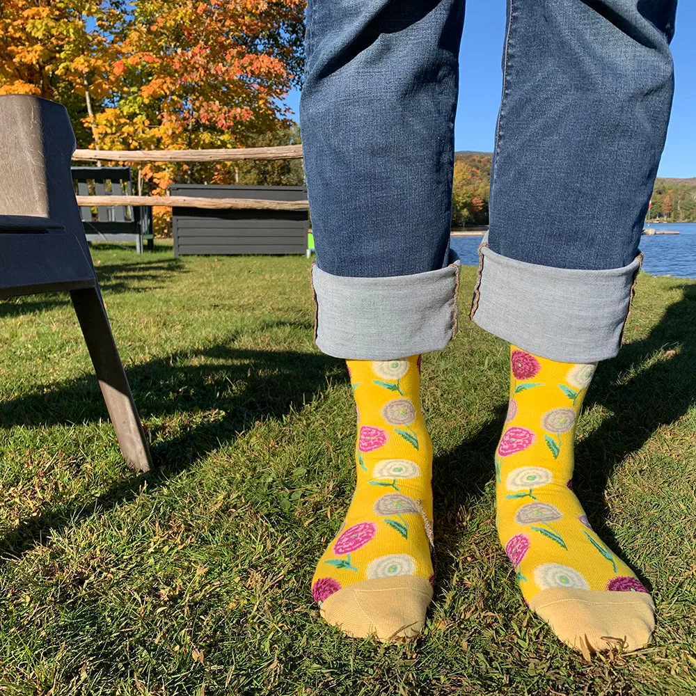 Crew Socks | Funky Socks - Chrysanthemum