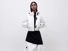 Cropped Down Jacket - White