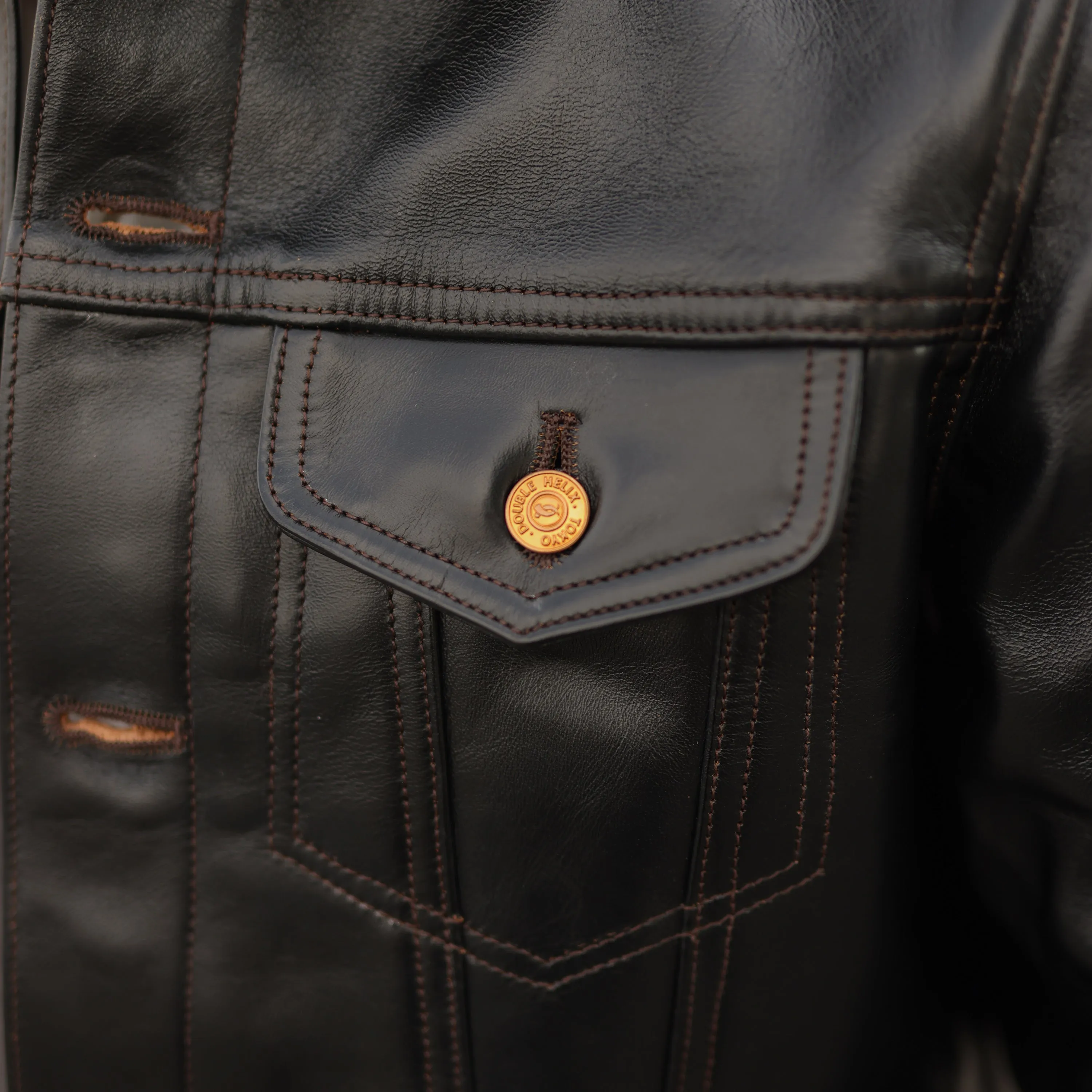 Double Helix Western Pioneer Horsehide Type III Black