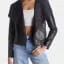 Drape Faux Leather Jacket