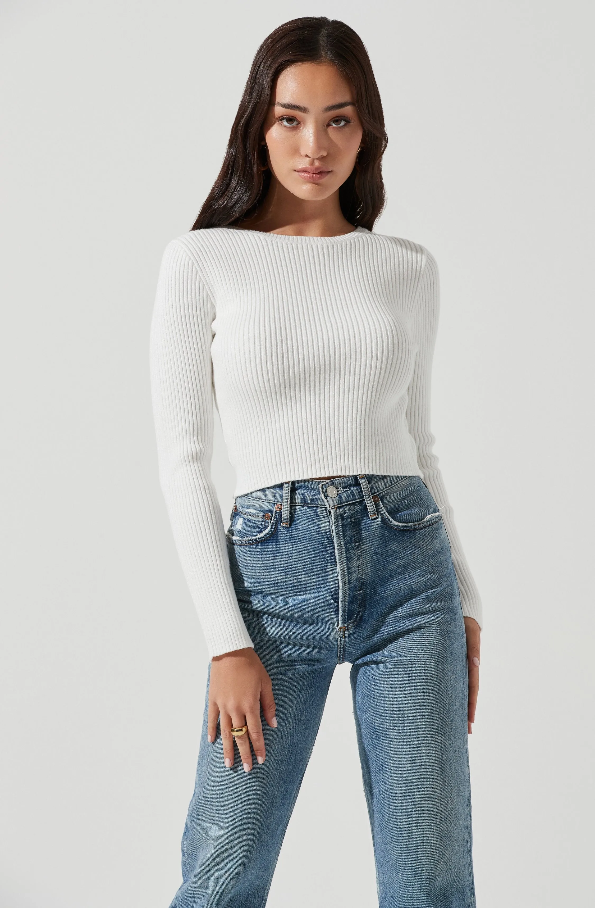 Elson Open Back Chain Detail Sweater