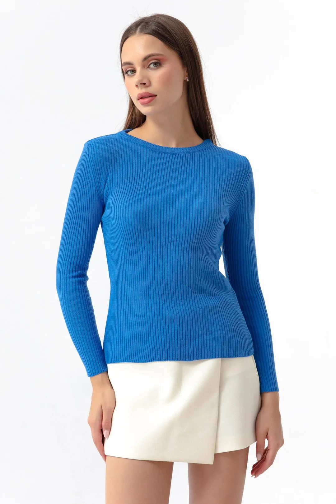 Female Bike Collar Knitwear Sweater