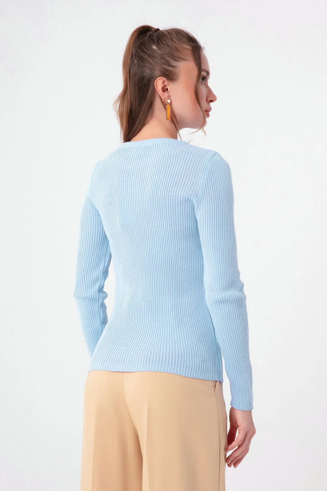 Female Bike Collar Knitwear Sweater