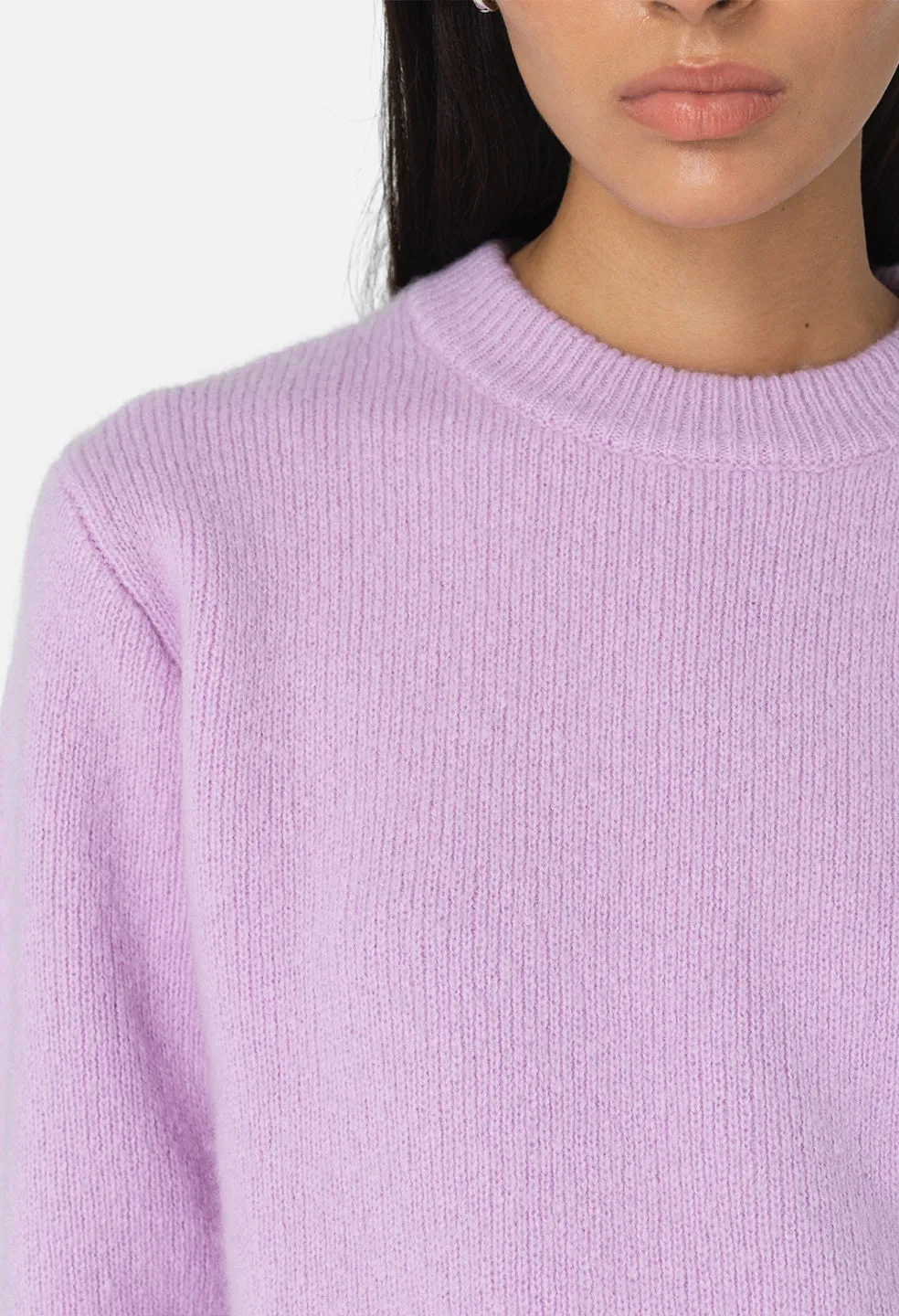 Foggy Wool Crew Sweater / Blush