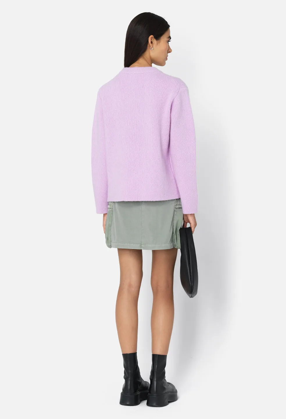 Foggy Wool Crew Sweater / Blush