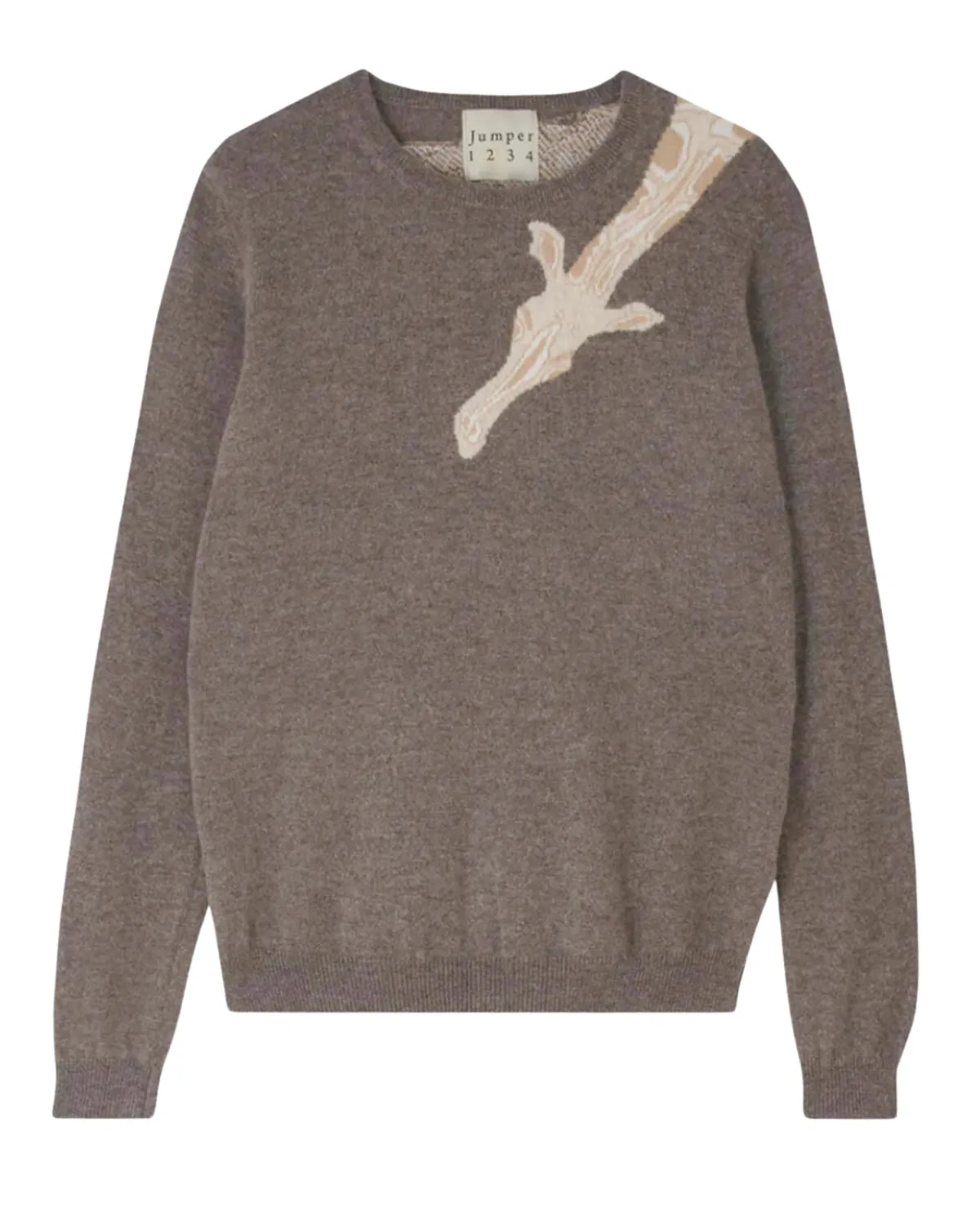 Giraffe Crewneck Sweater (Brown Taupe)