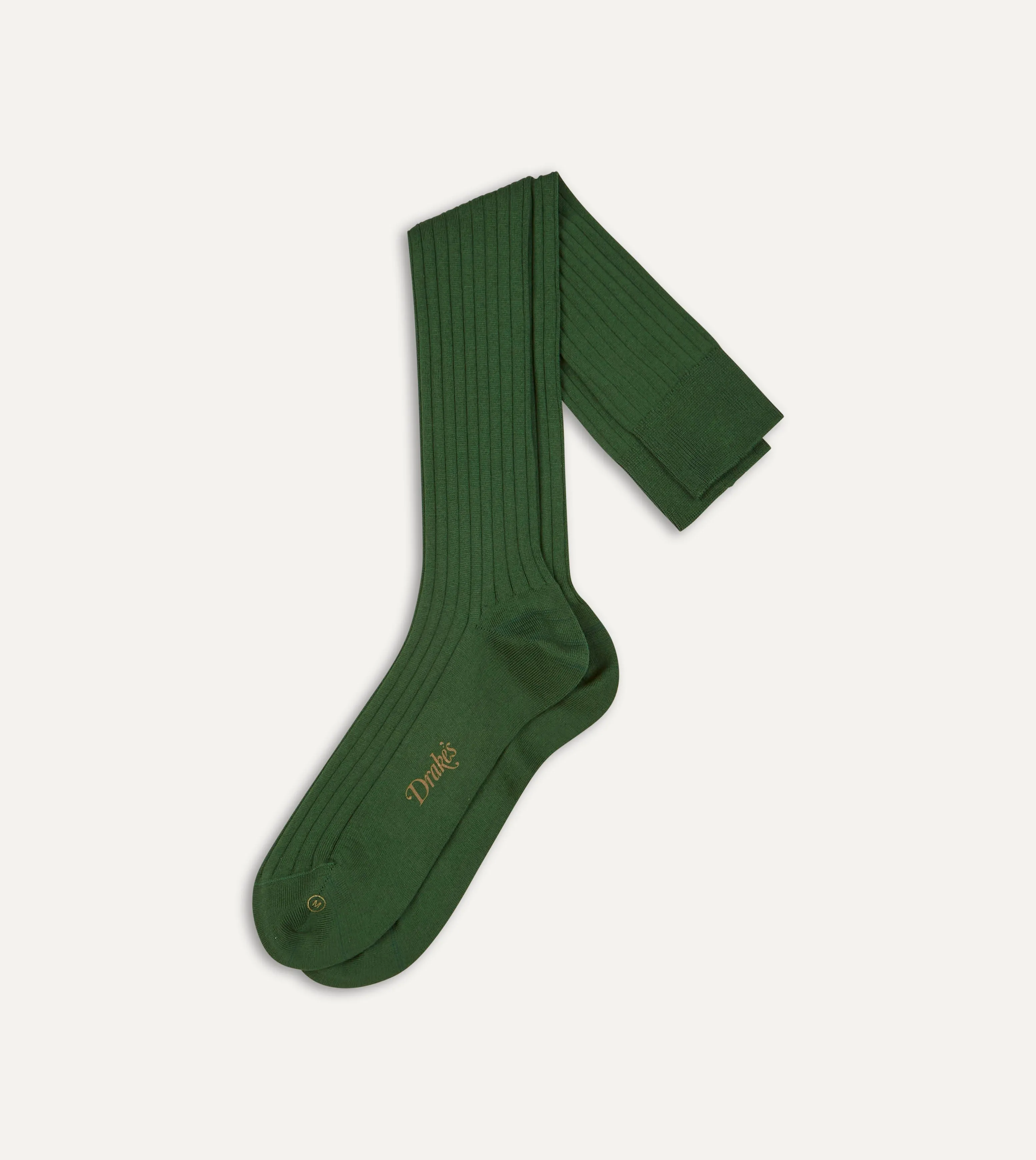 Green Cotton Over-the-Calf Socks