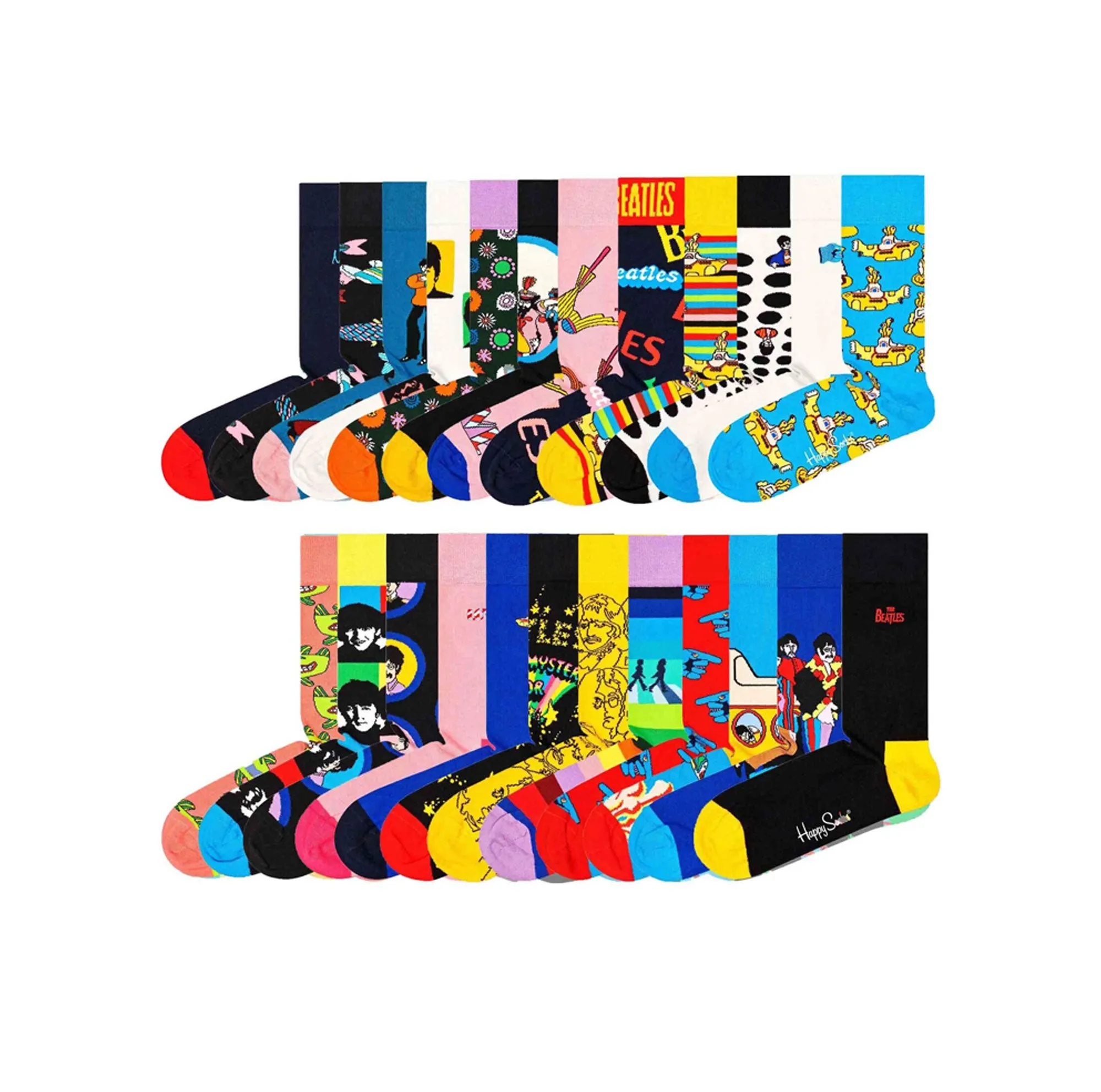 happy socks | set 24 paia calze natale da unisex adulto