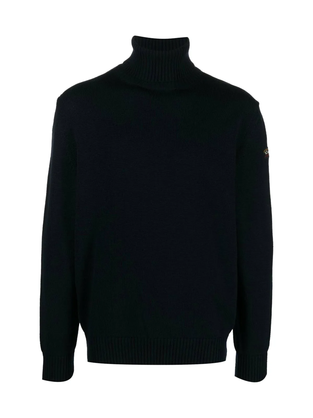 High neck sweater with application