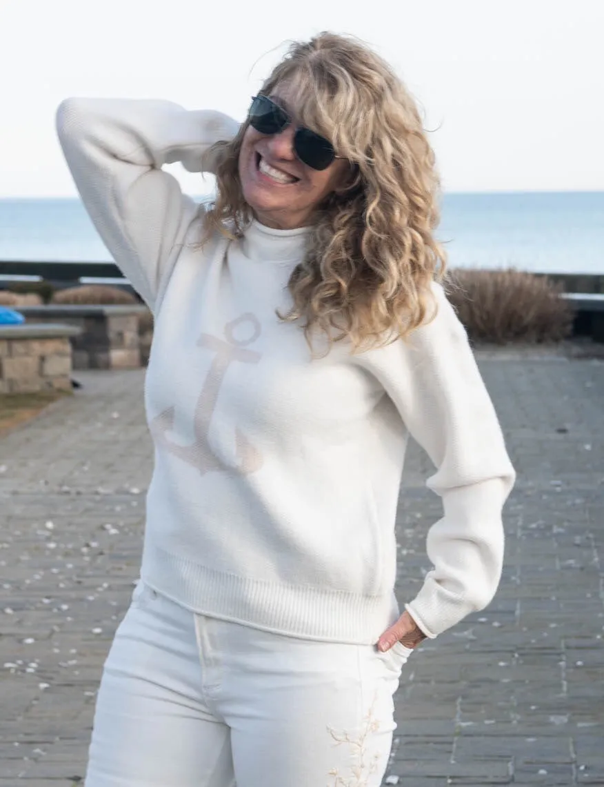 Hyannis Anchor Roll Neck Sweater