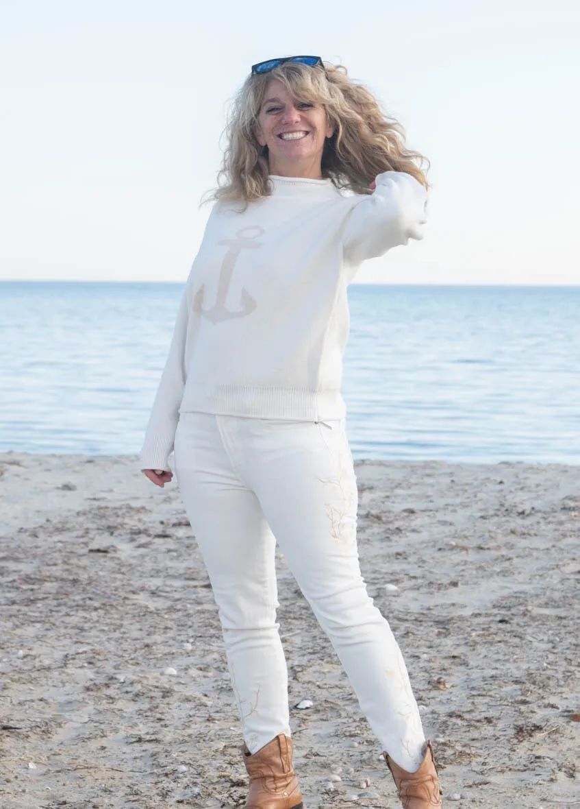 Hyannis Anchor Roll Neck Sweater