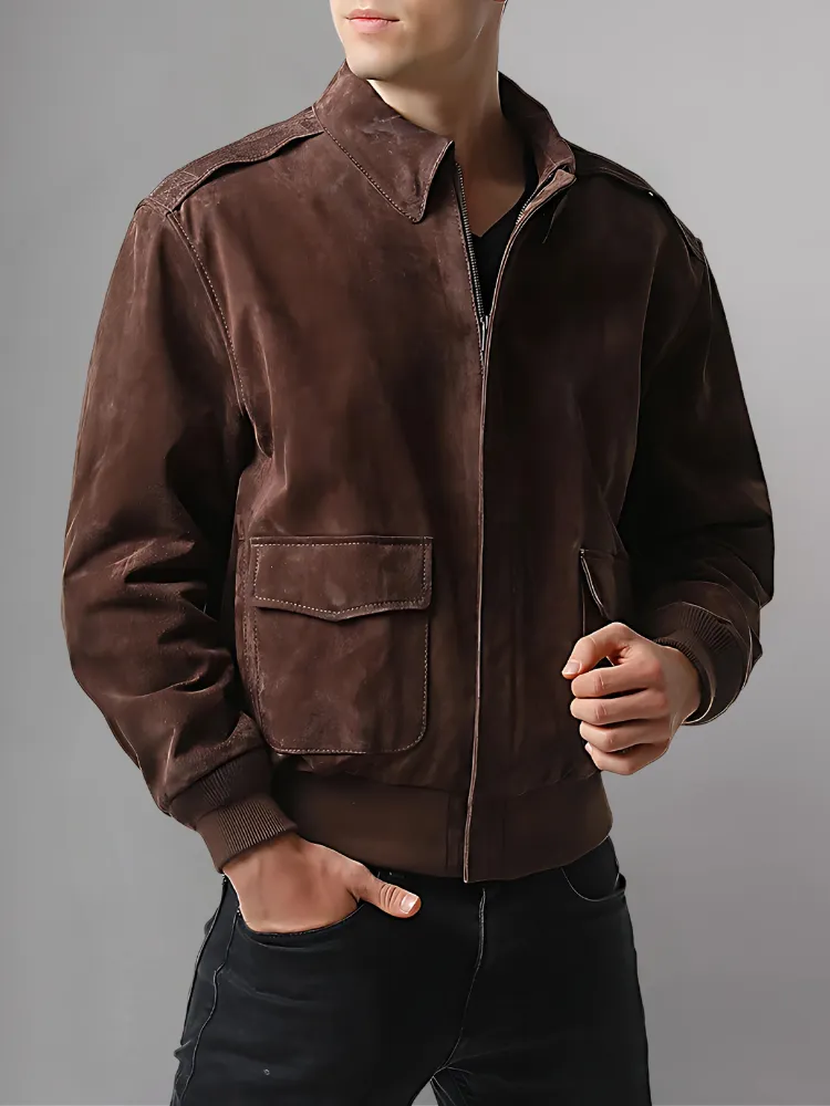 Iconic Reddish Brown A-2 Flight Jacket