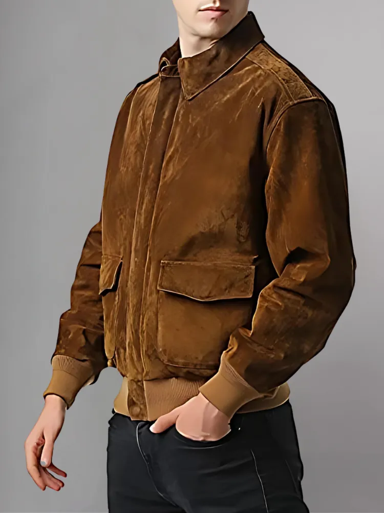 Iconic Reddish Brown A-2 Flight Jacket