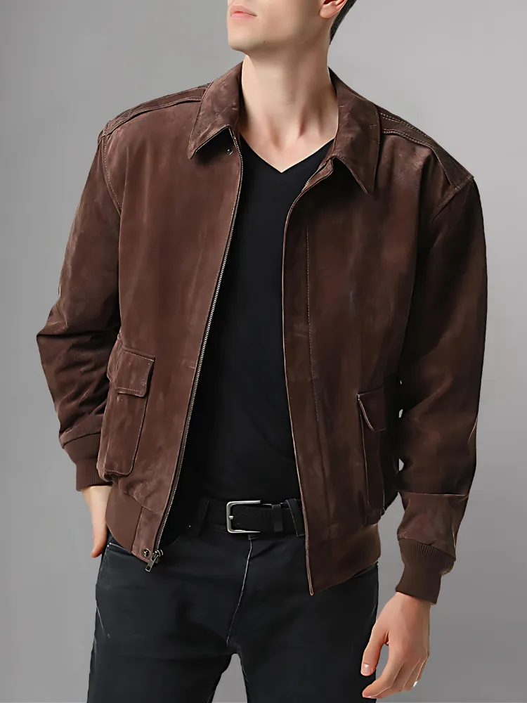 Iconic Reddish Brown A-2 Flight Jacket