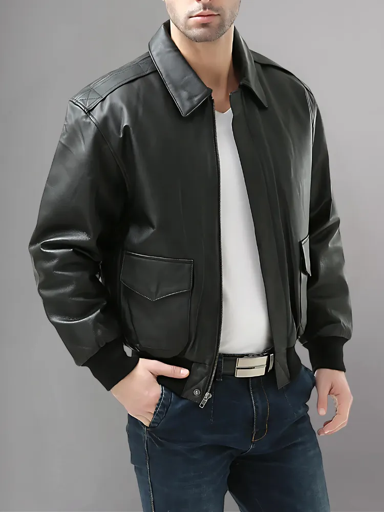 Iconic Reddish Brown A-2 Flight Jacket