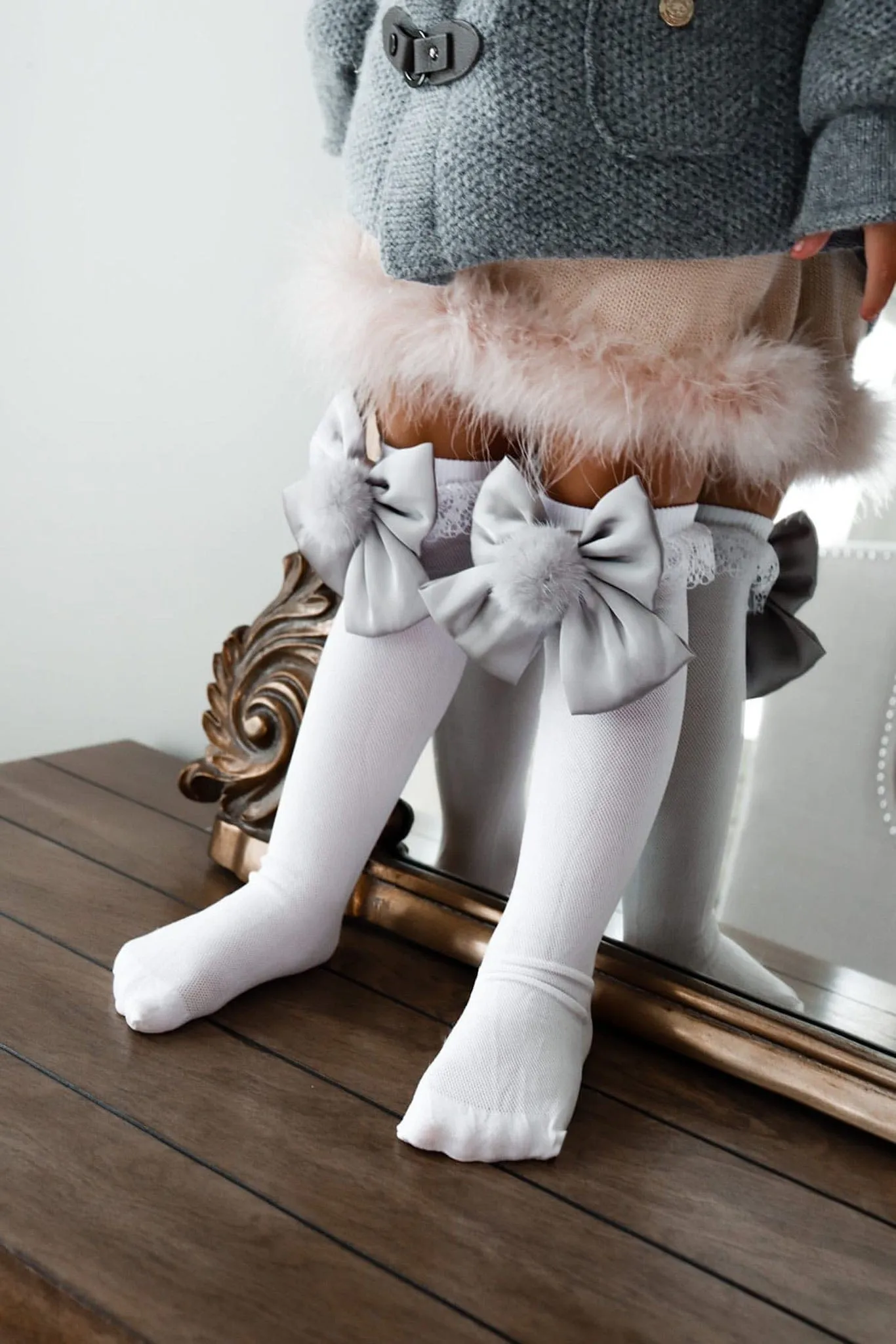 Lana Ruffle Socks with Poms and Bows