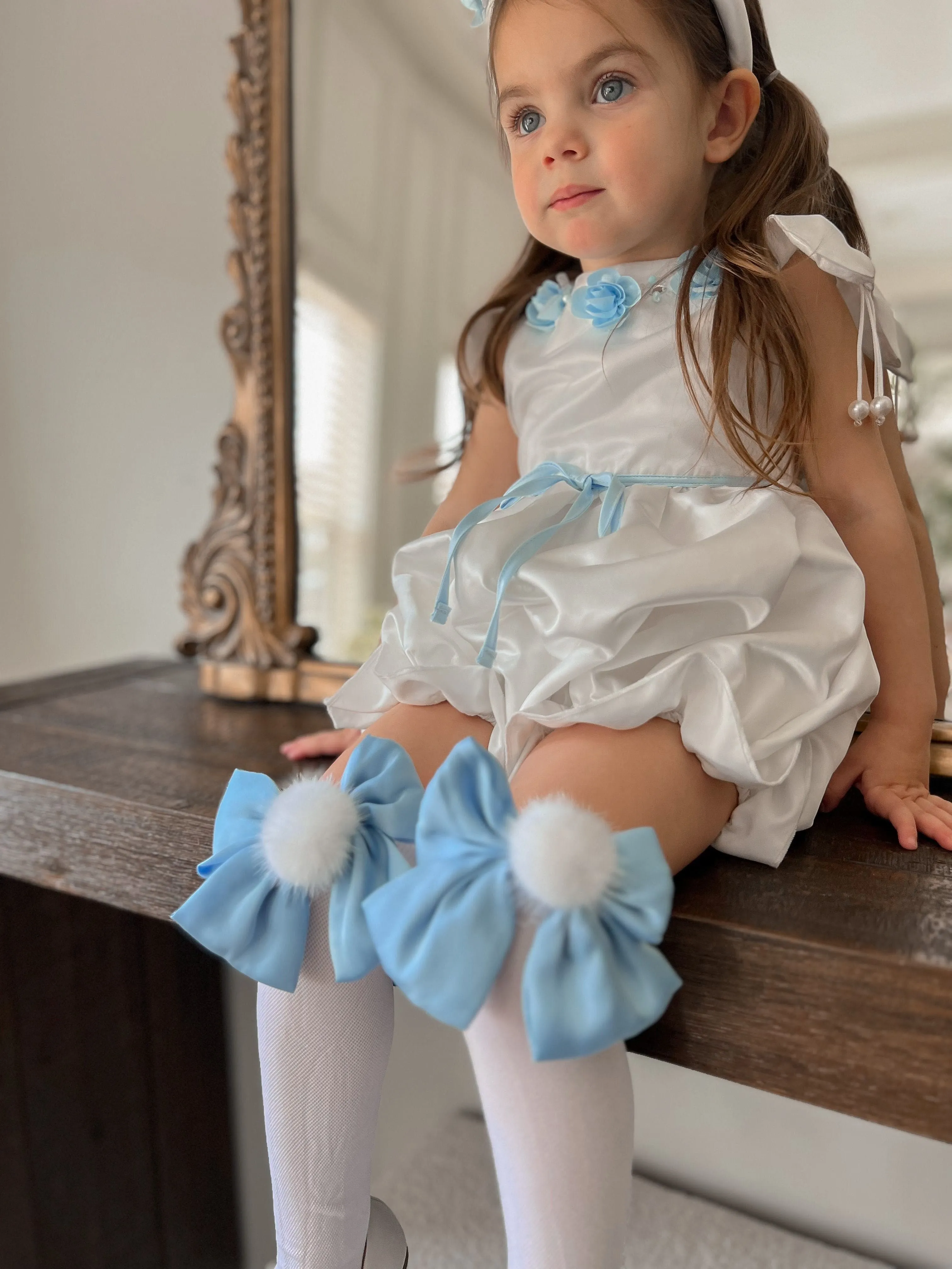 Lana Ruffle Socks with Poms and Bows