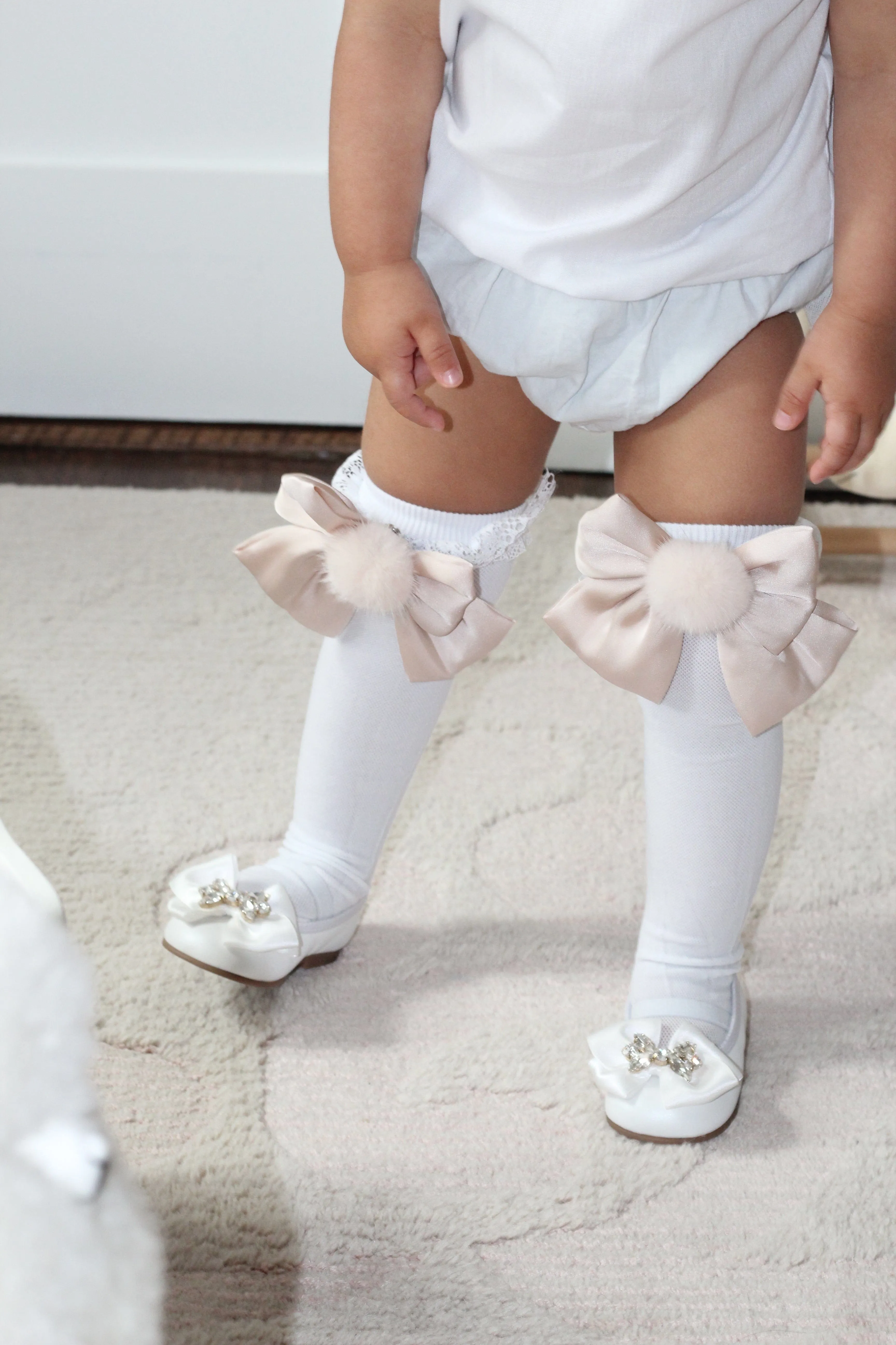 Lana Ruffle Socks with Poms and Bows