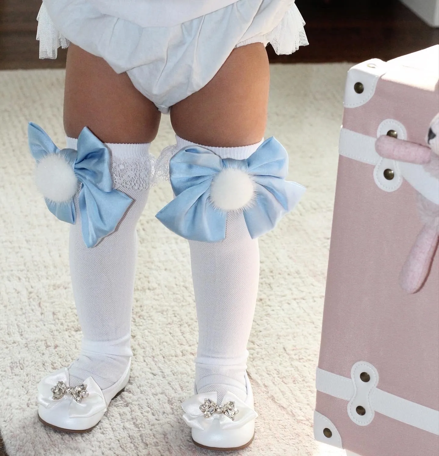 Lana Ruffle Socks with Poms and Bows