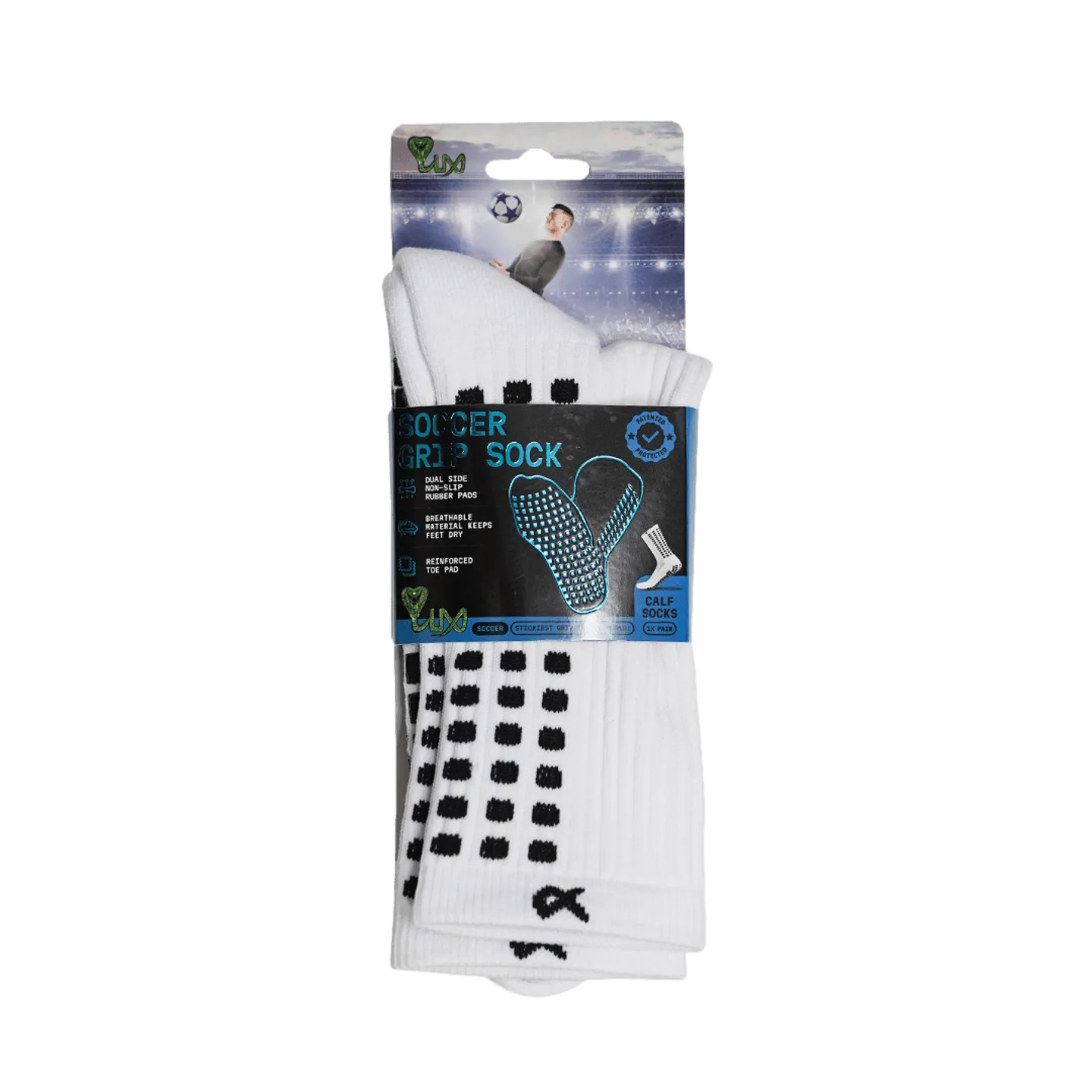 Lux Soccer Grip Calf Socks