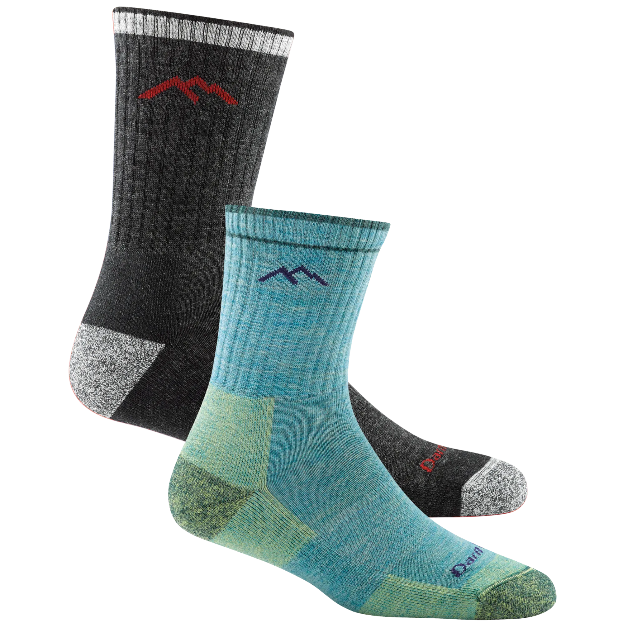 Men's and Women's Hiker Micro Crew 2-Pack Hiking Socks