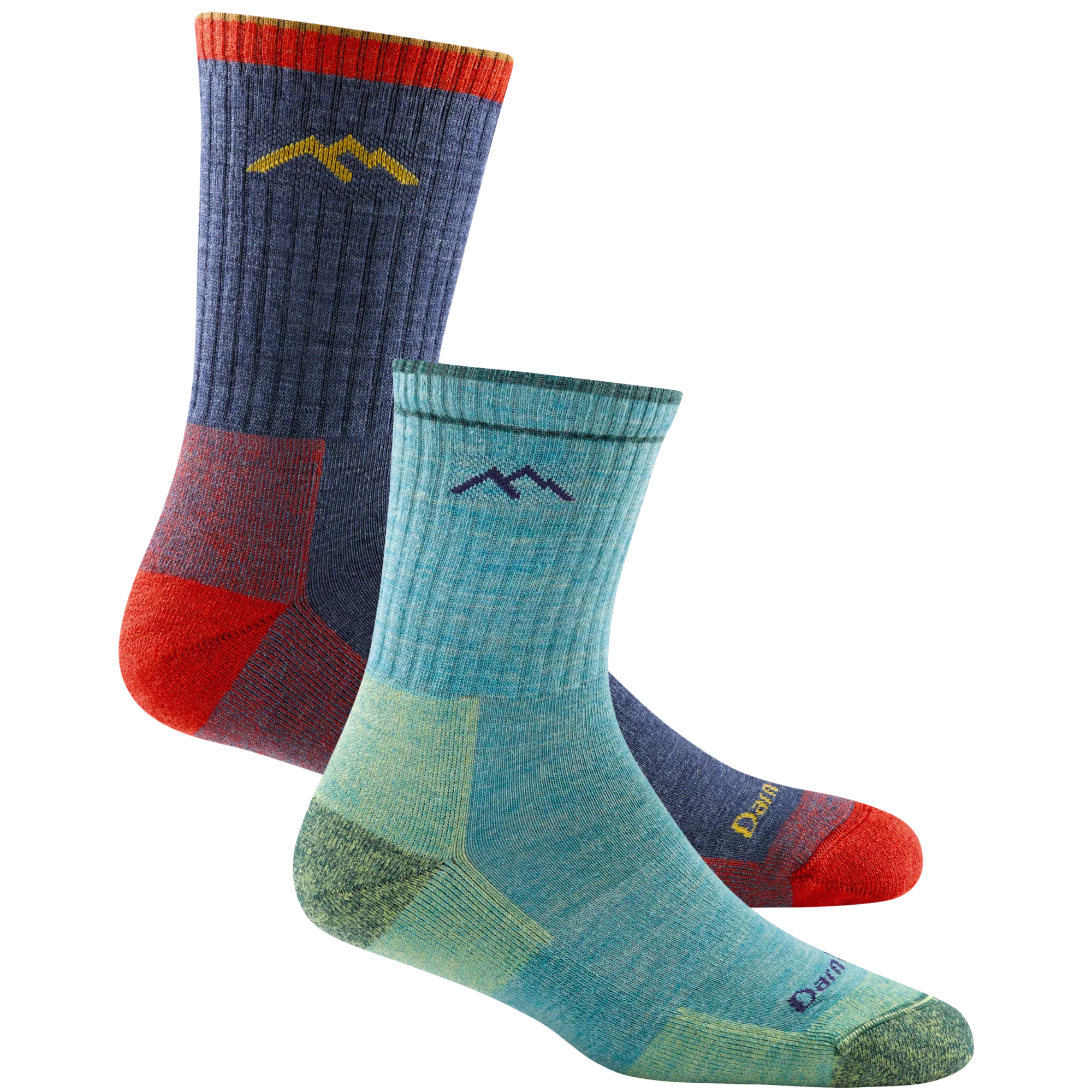 Men's and Women's Hiker Micro Crew 2-Pack Hiking Socks