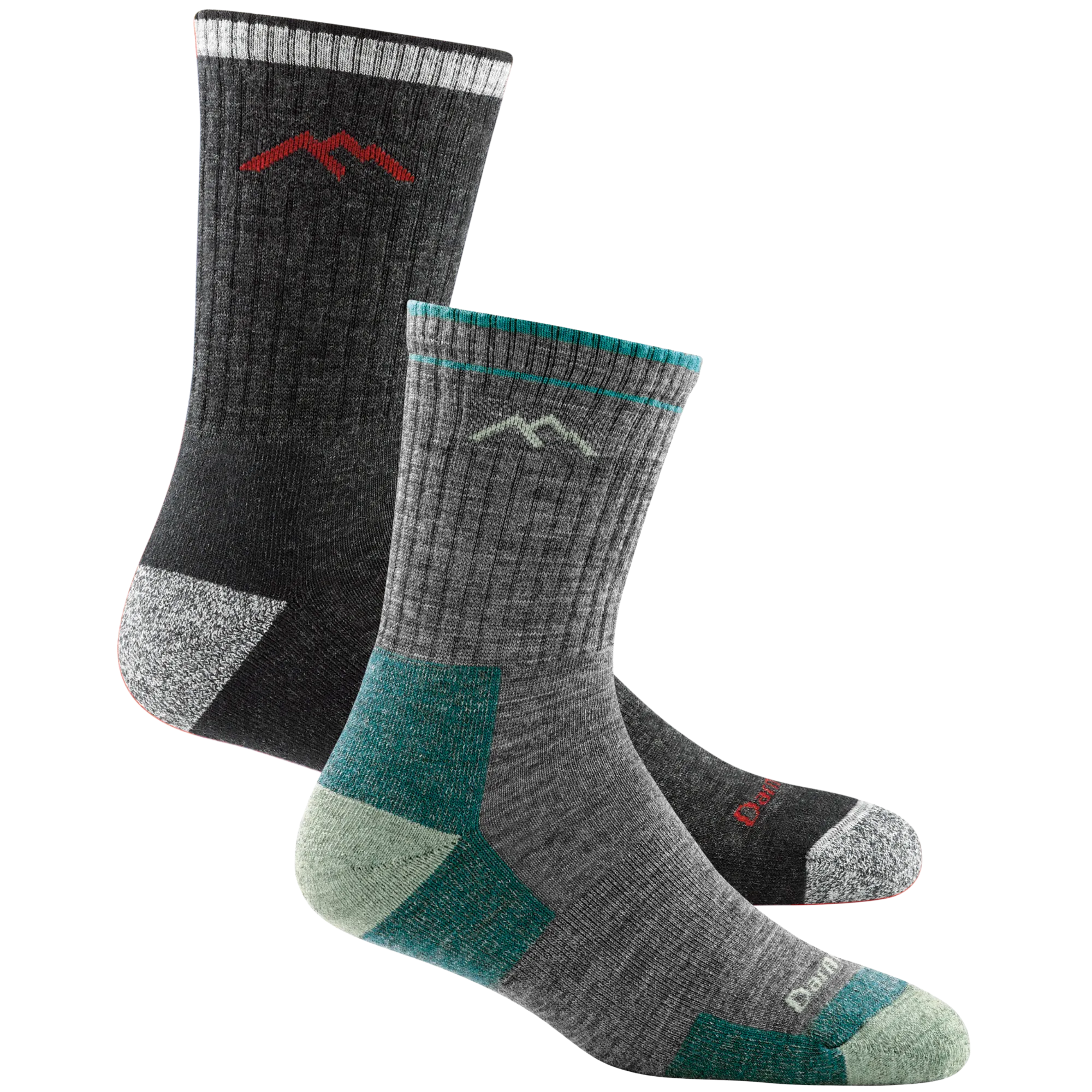 Men's and Women's Hiker Micro Crew 2-Pack Hiking Socks