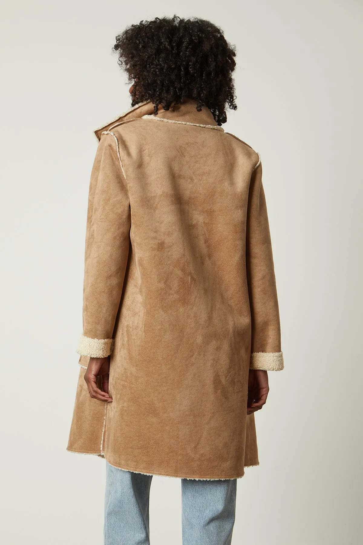 MIRABEL FAUX LUX SHERPA REVERSIBLE COAT