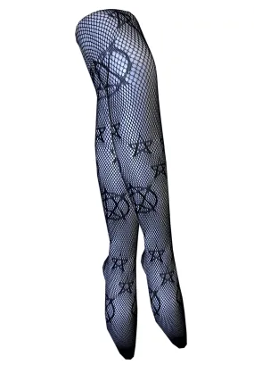 Pentacle fishnet stockings