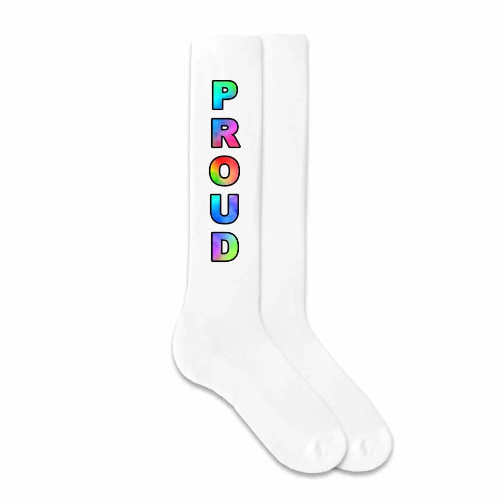 Rainbow PROUD Cotton Knee High Socks