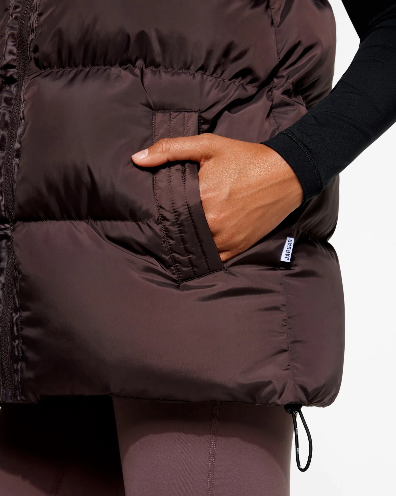 REFLECT PUFFER VEST  RAISIN