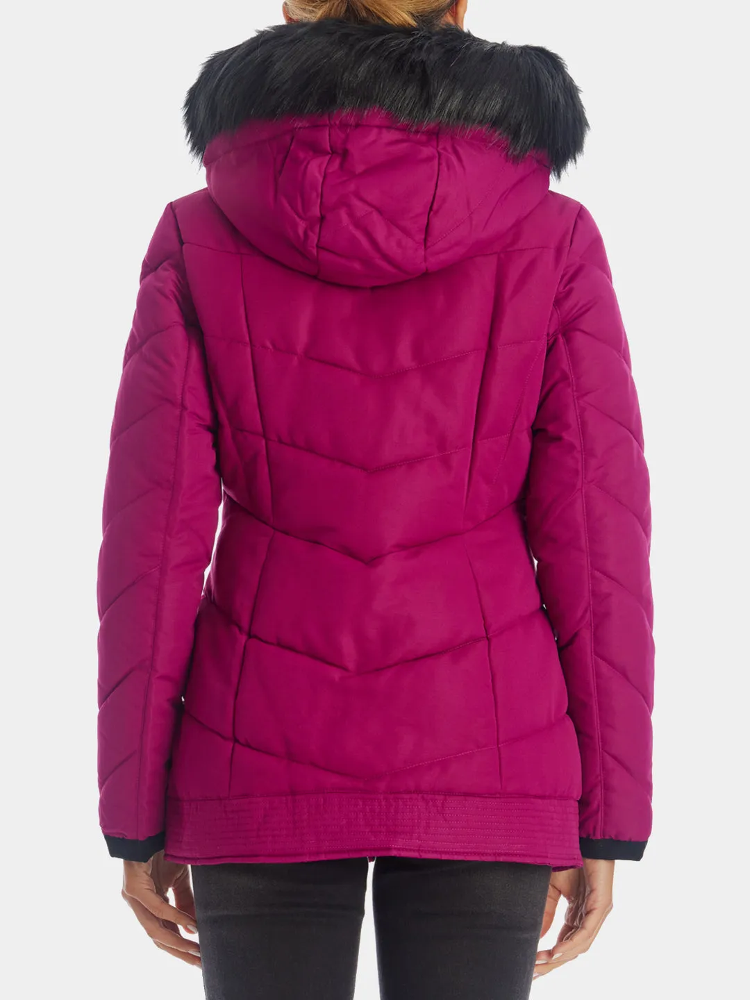 Removable Fur Hood Puffer Jacket