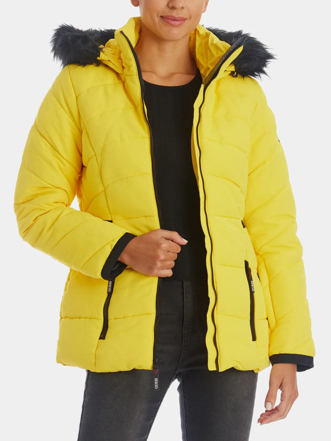 Removable Fur Hood Puffer Jacket