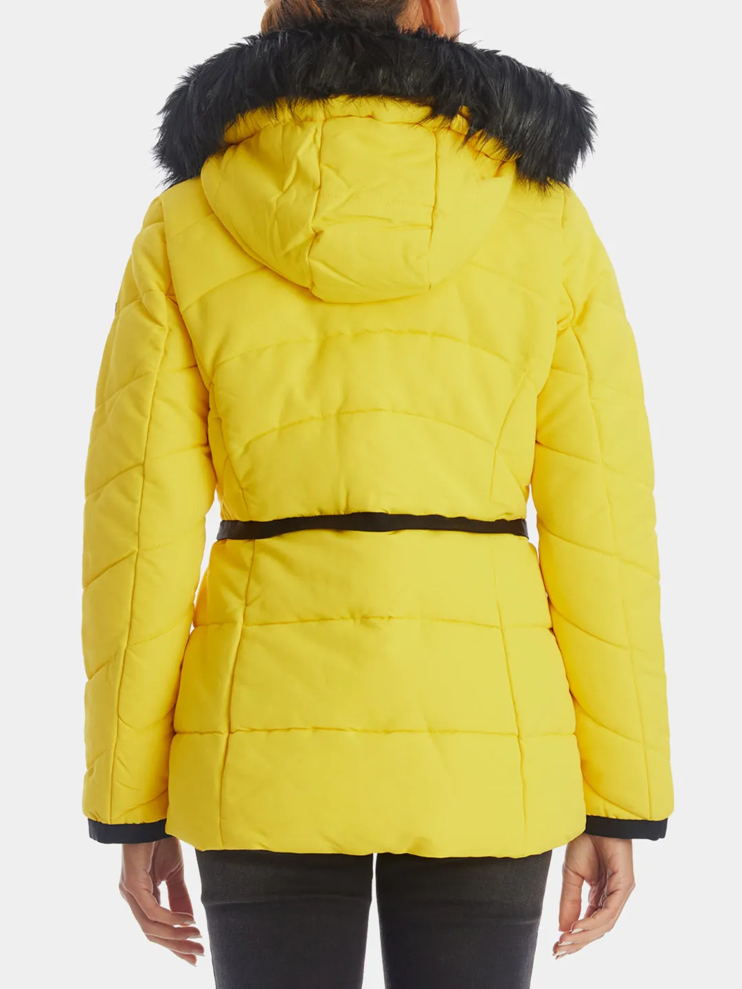 Removable Fur Hood Puffer Jacket